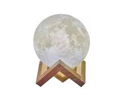 Lampara Luna Táctil 3D