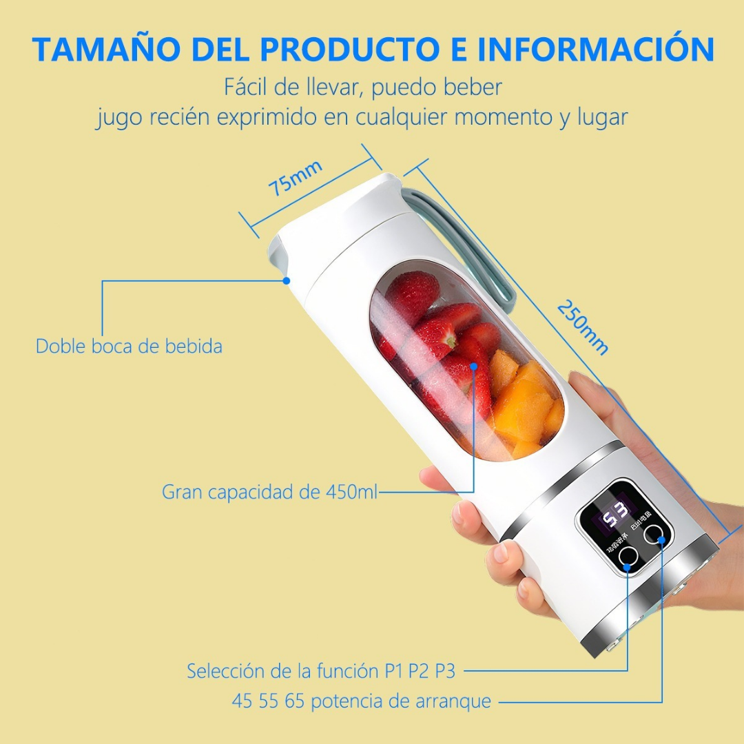 Licuadora Procesadora Portatil Usb Jugos